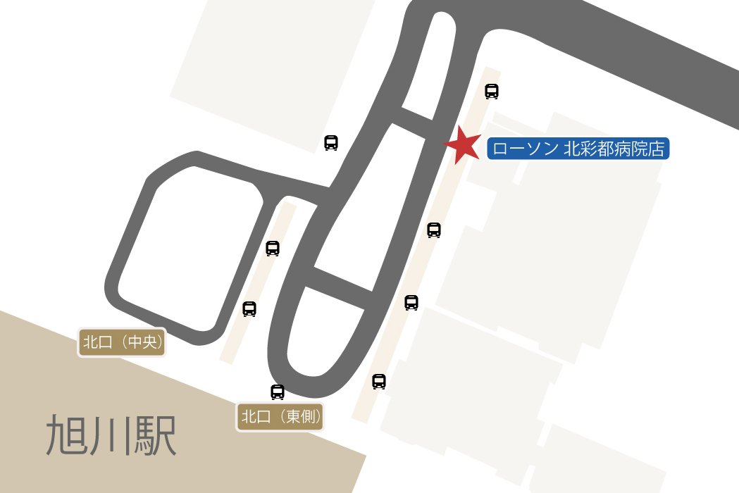 旭川駅シャトルバス乗り場地図
